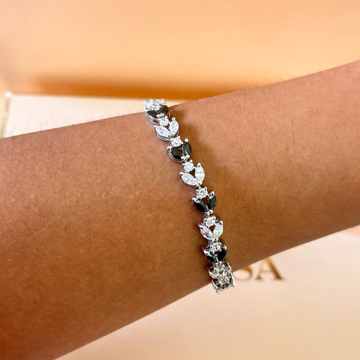 Mix black zircone bracelet