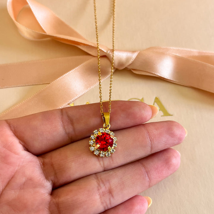 Red flower preciosa crystals set