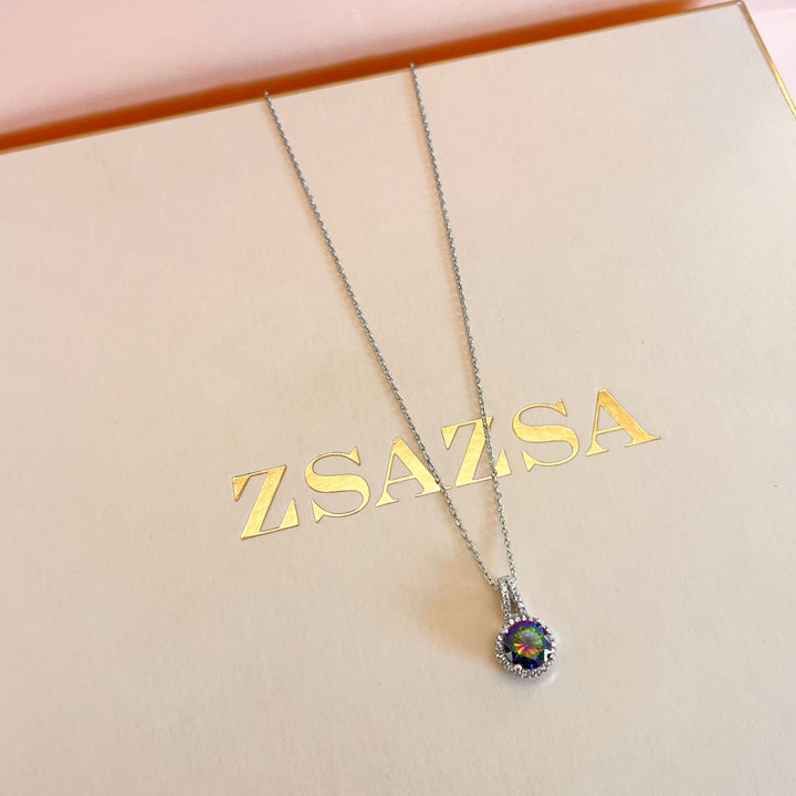 Watermelon round zircone set