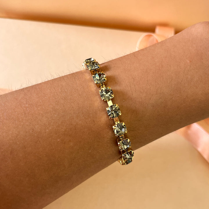 Grey preciosa crystals bracelet