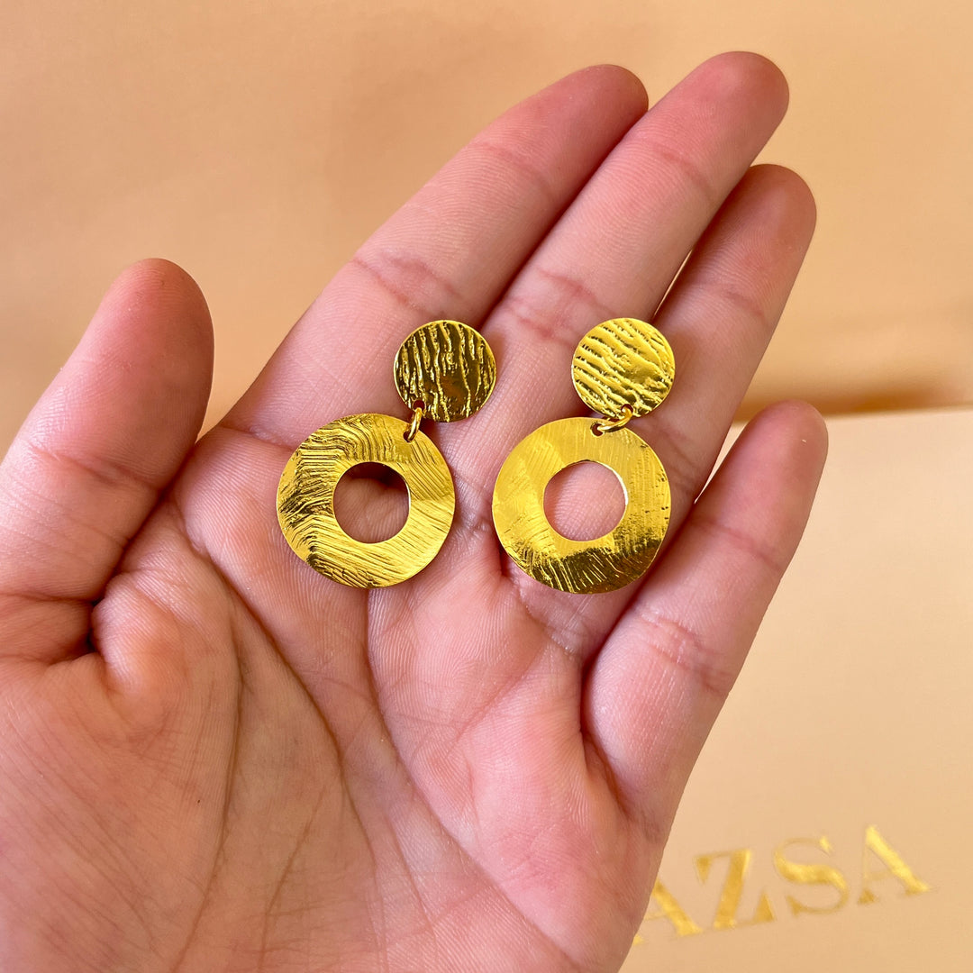 Gold handmade earrings