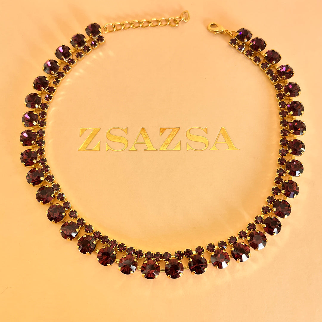 Purple Preciosa crystals set