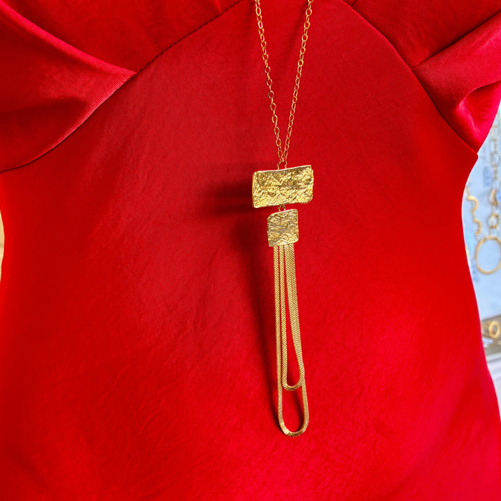 Geometric gold handmade set