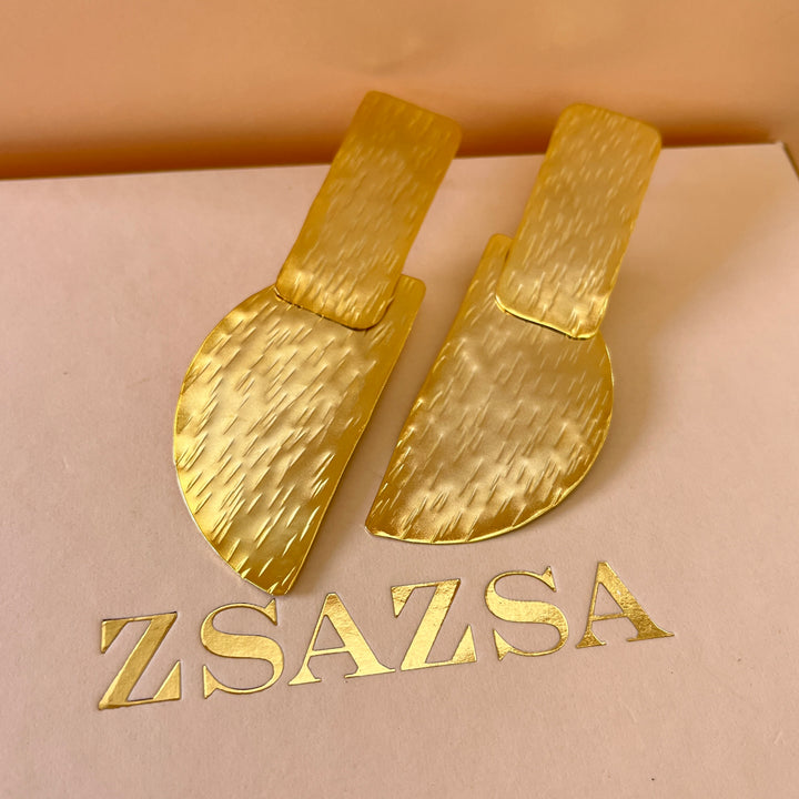 Gold handmade earrings