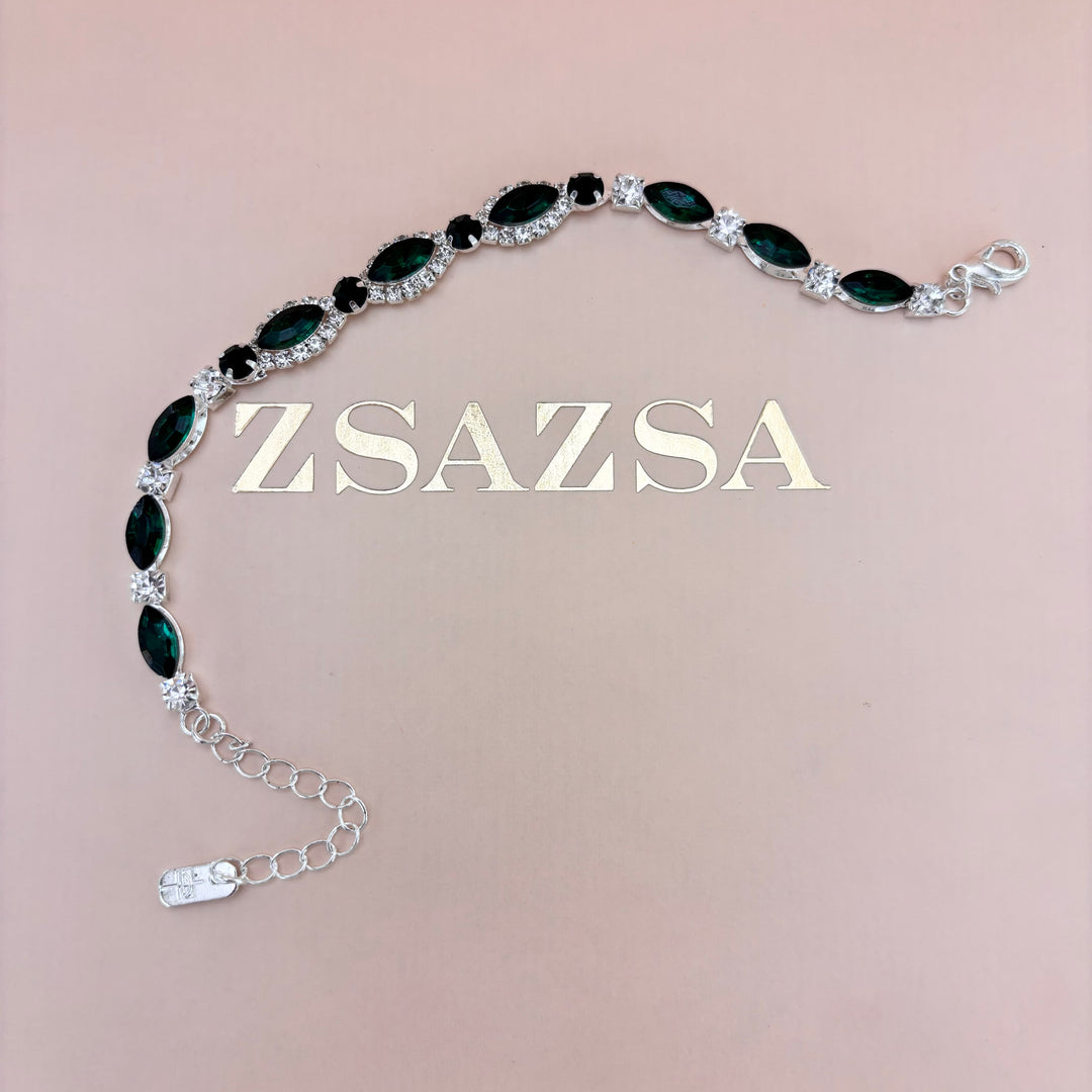 Marquise green bracelet