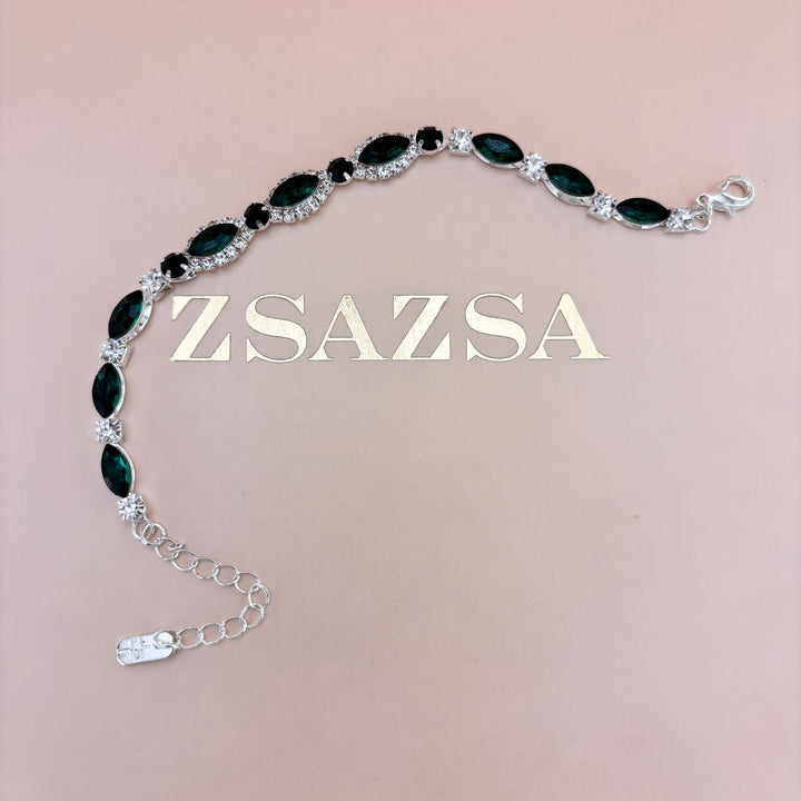 Marquise green bracelet
