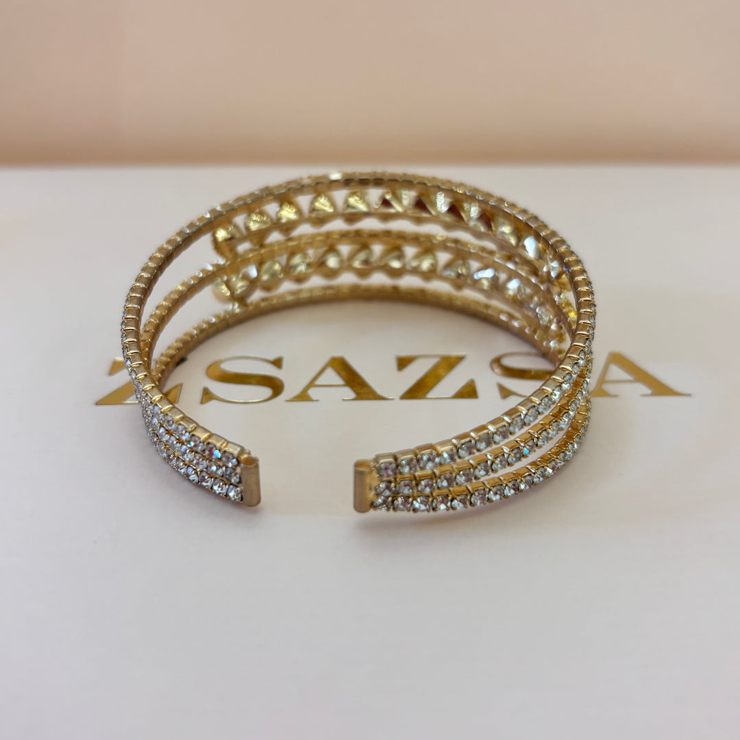 Elegant rhinestone bangle
