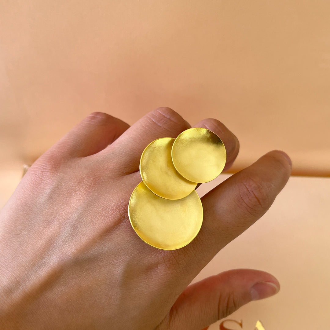 Gold discs handmade set