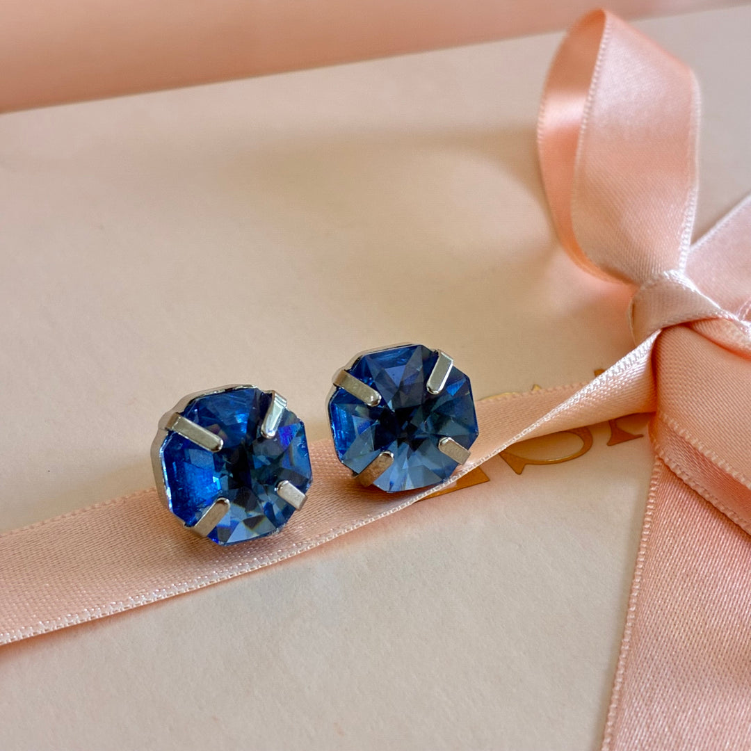 Light blue preciosa crystals studs