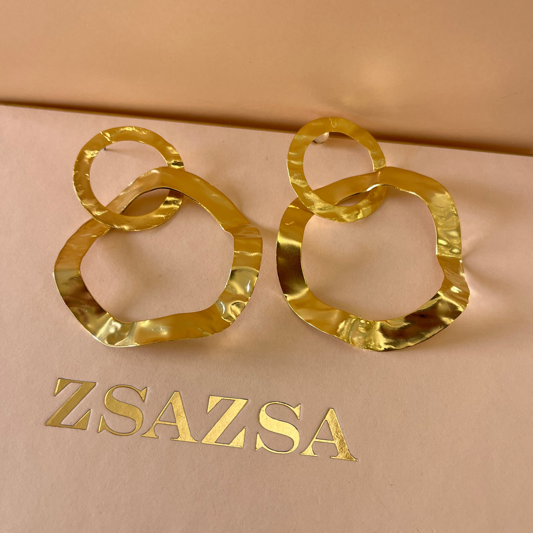 Gold handmade earrings