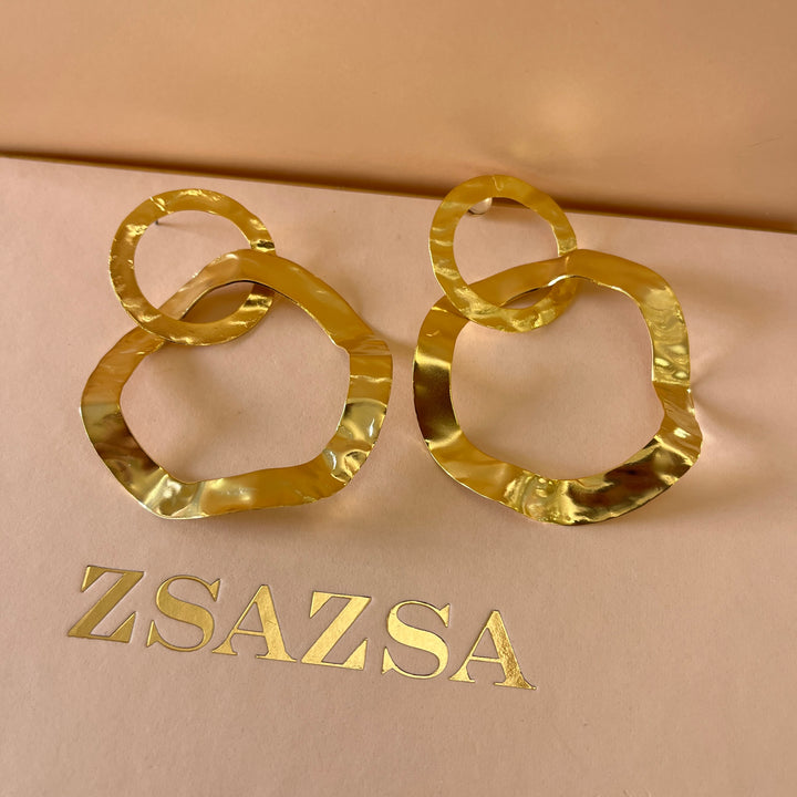 Gold handmade earrings