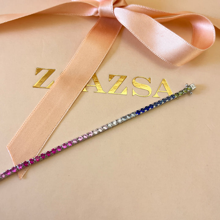 Multicolour zircone bracelet