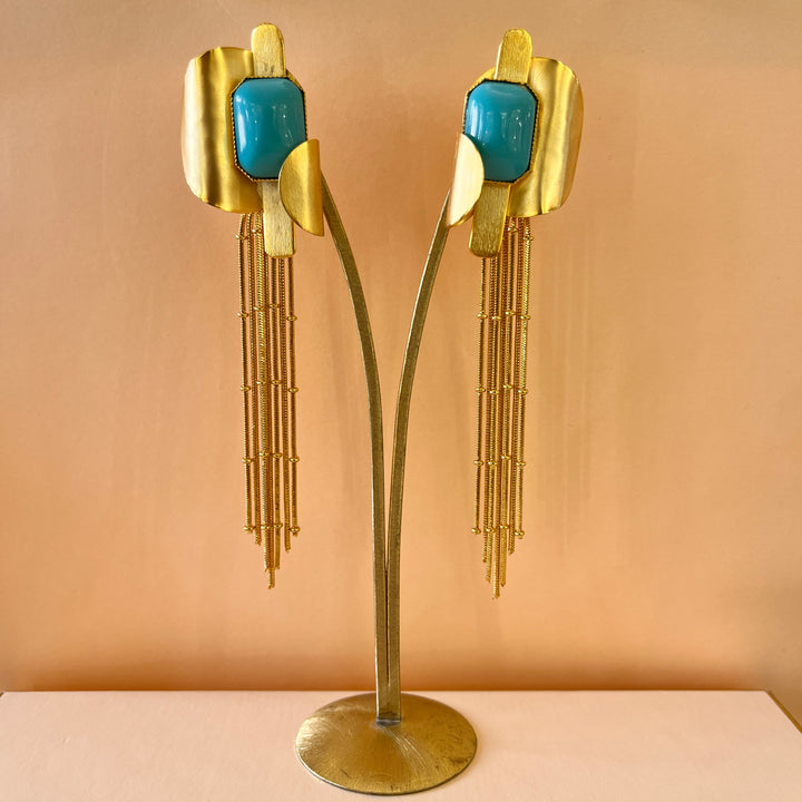 Turquoise long earrings