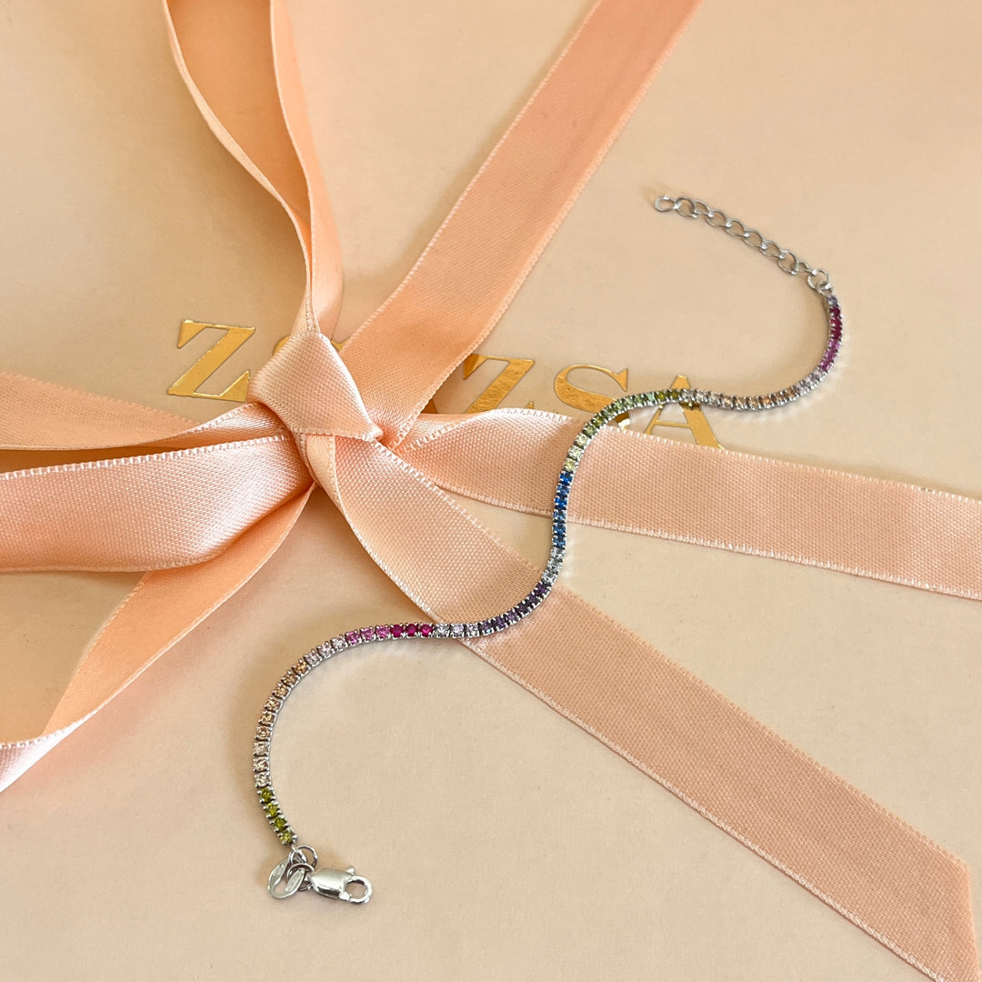 Multicolour zircone bracelet