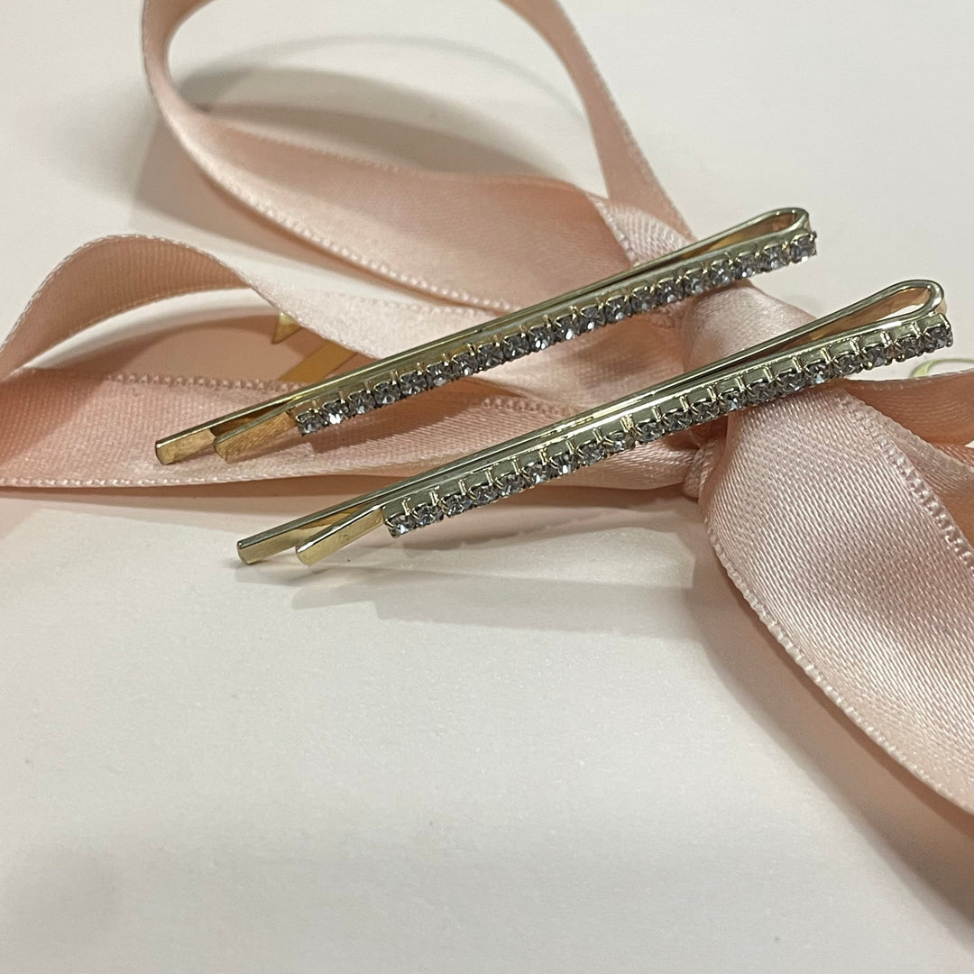 Gold hair slide set of 2