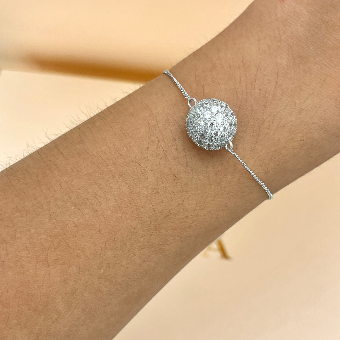 Silver zircone ball set