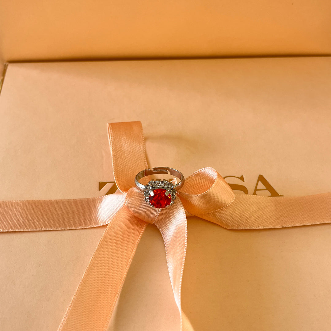 Orange Swarovski crystal set