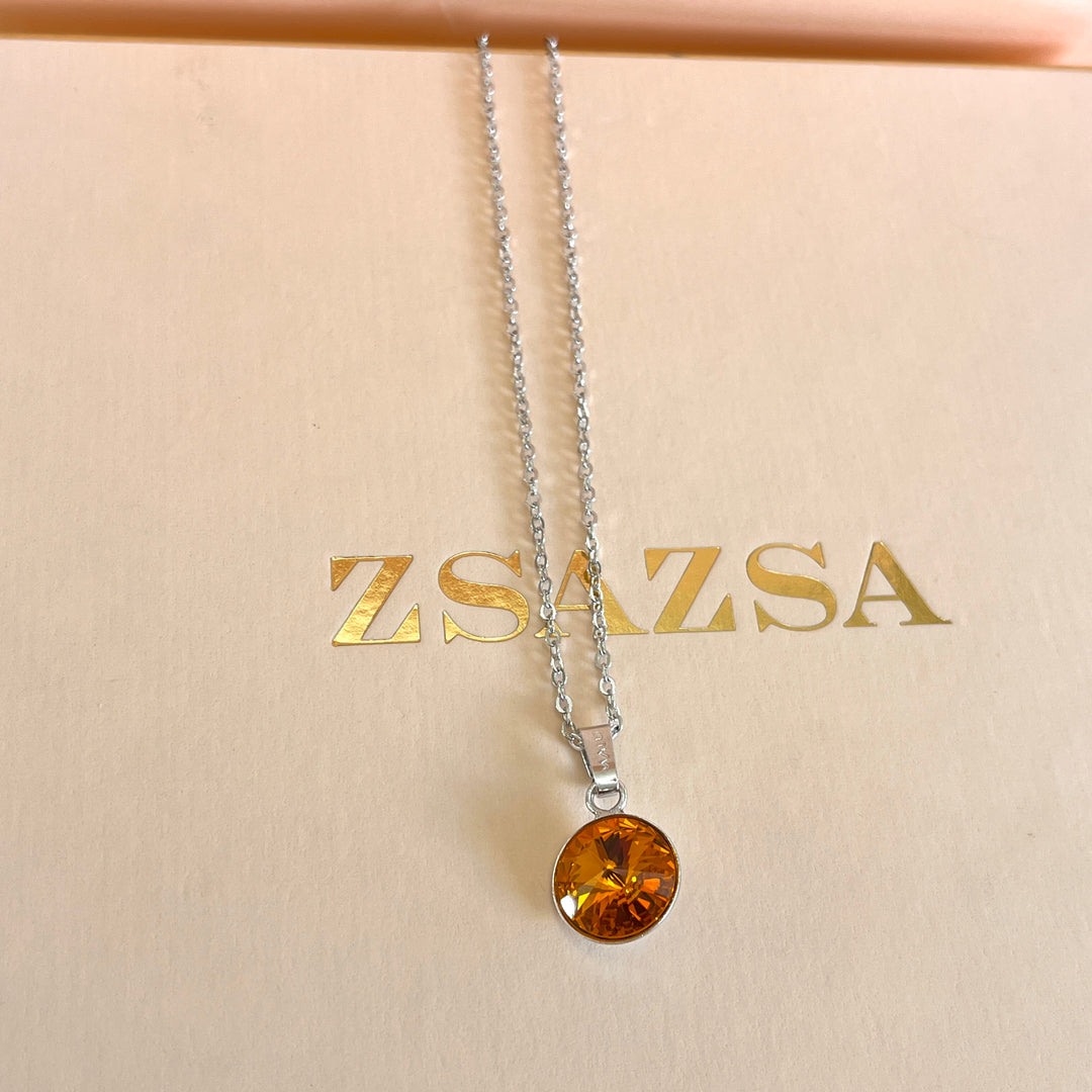 Topaz Swarovski crystals set
