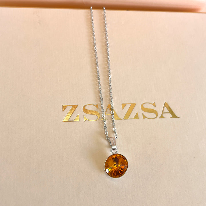 Topaz Swarovski crystals set