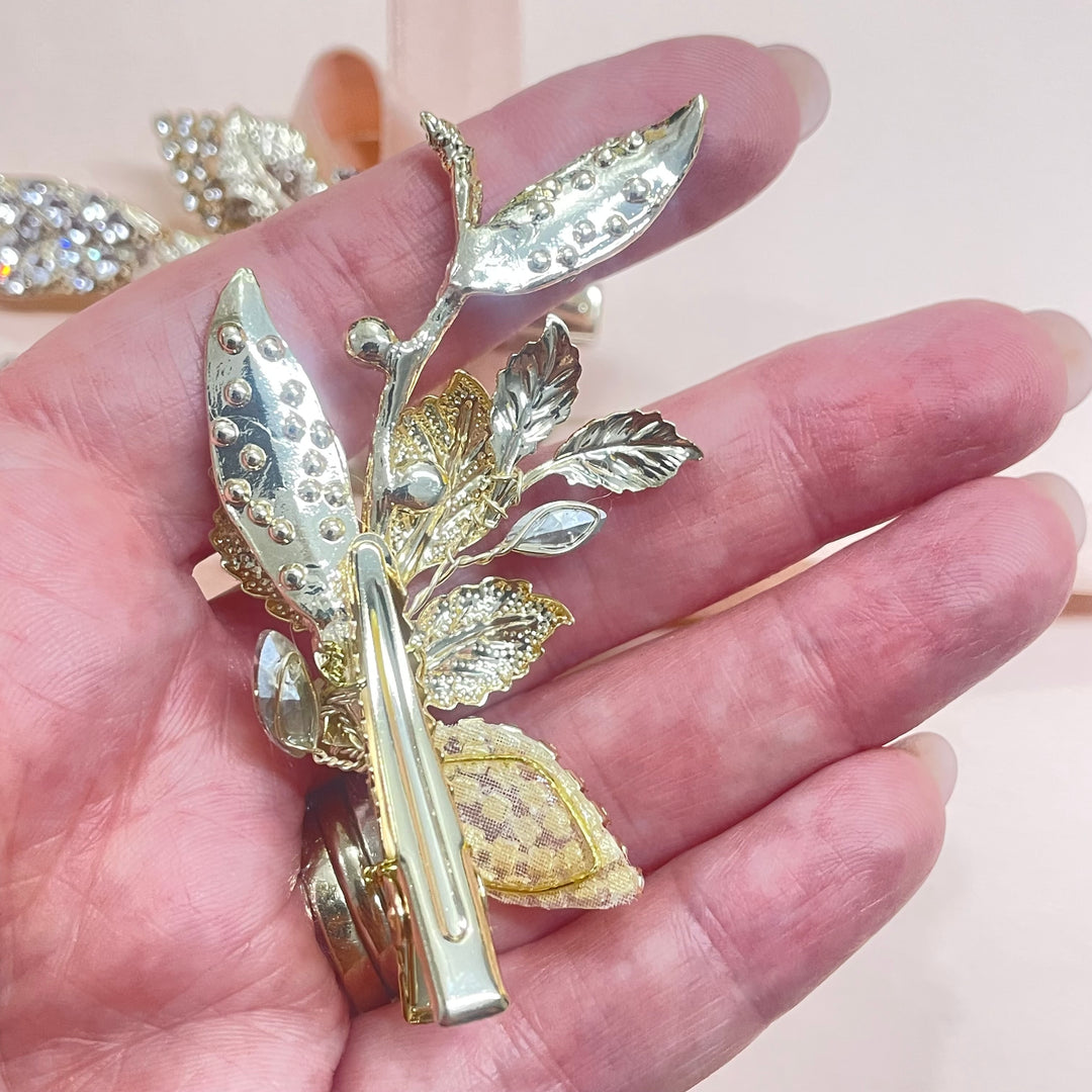 Leaf hair clip set of 2