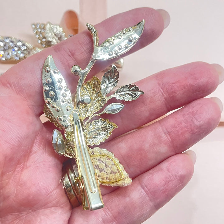 Leaf hair clip set of 2