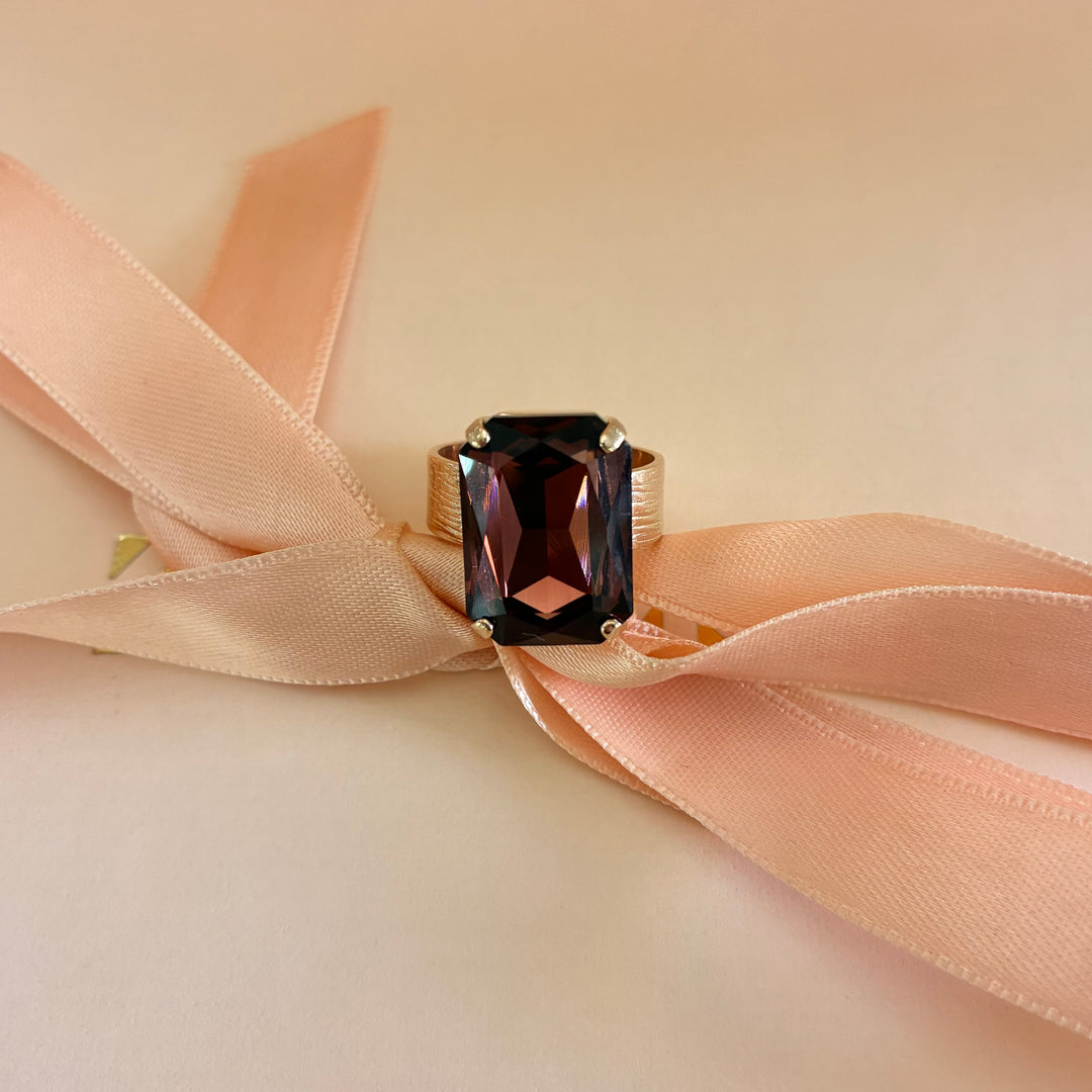 Handmade Rose gold Swarovski crystals set