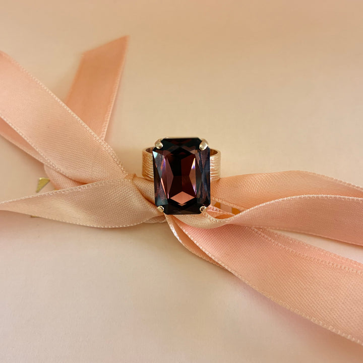 Handmade Rose gold Swarovski crystals set