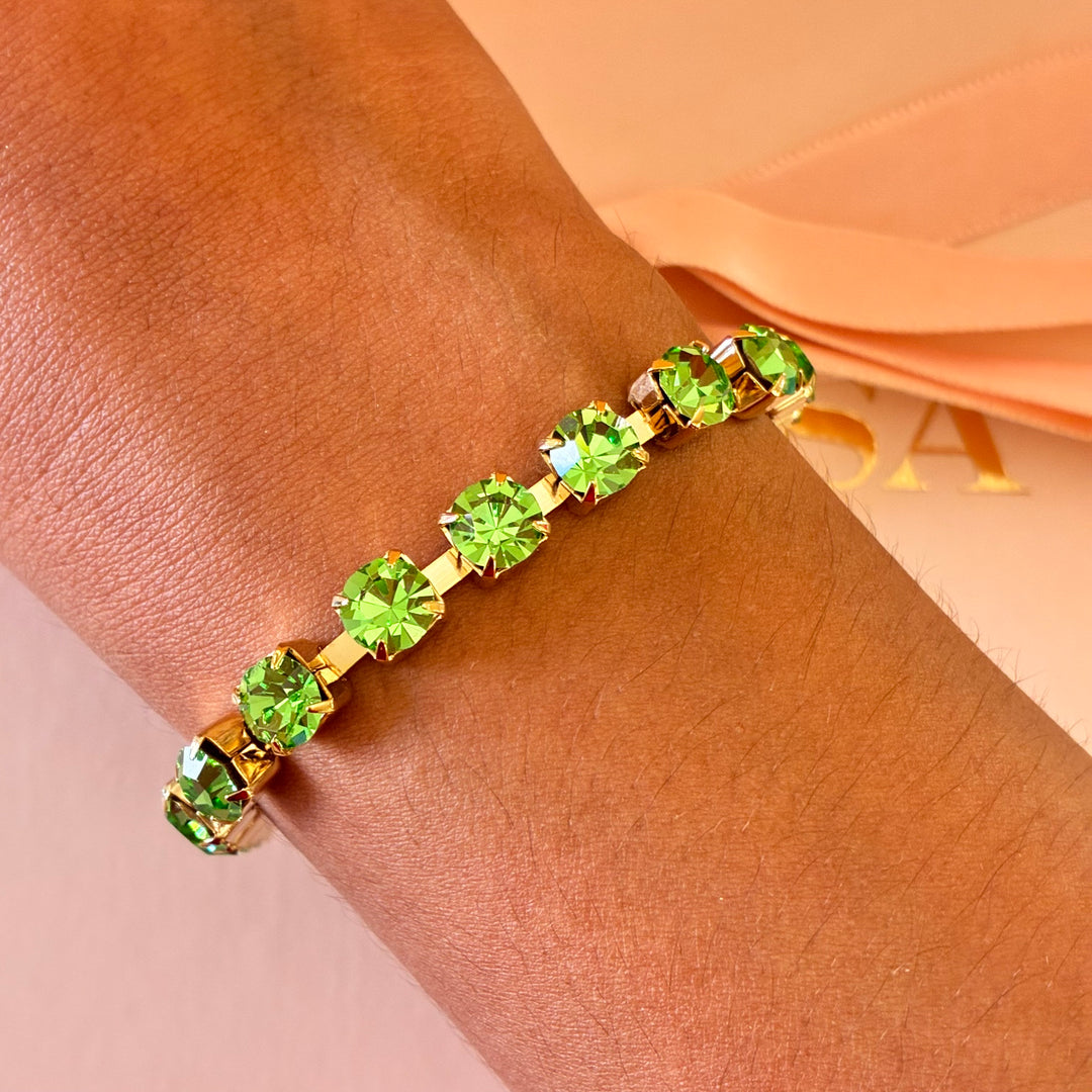 Green Preciosa crystals bracelet