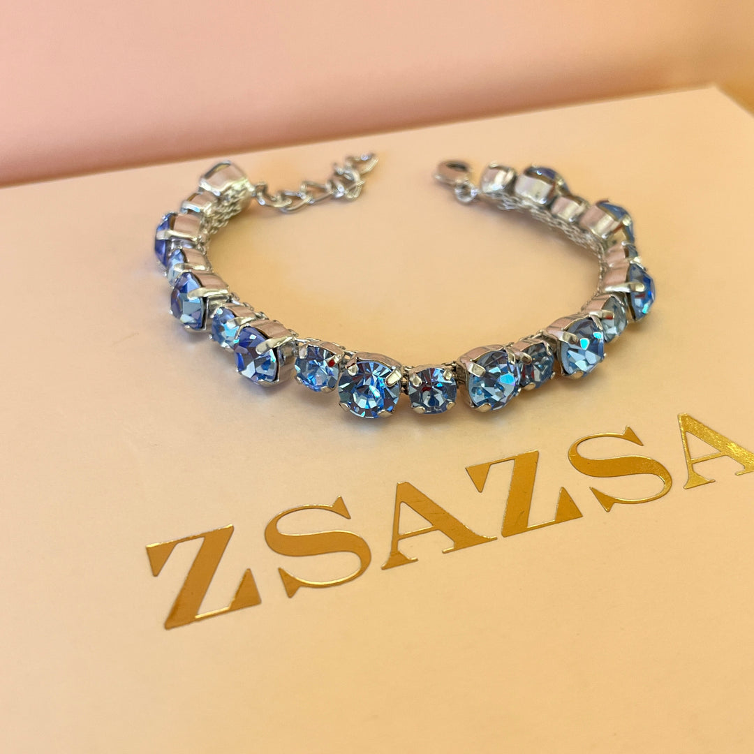 Light blue Swarovski crystals bracelet