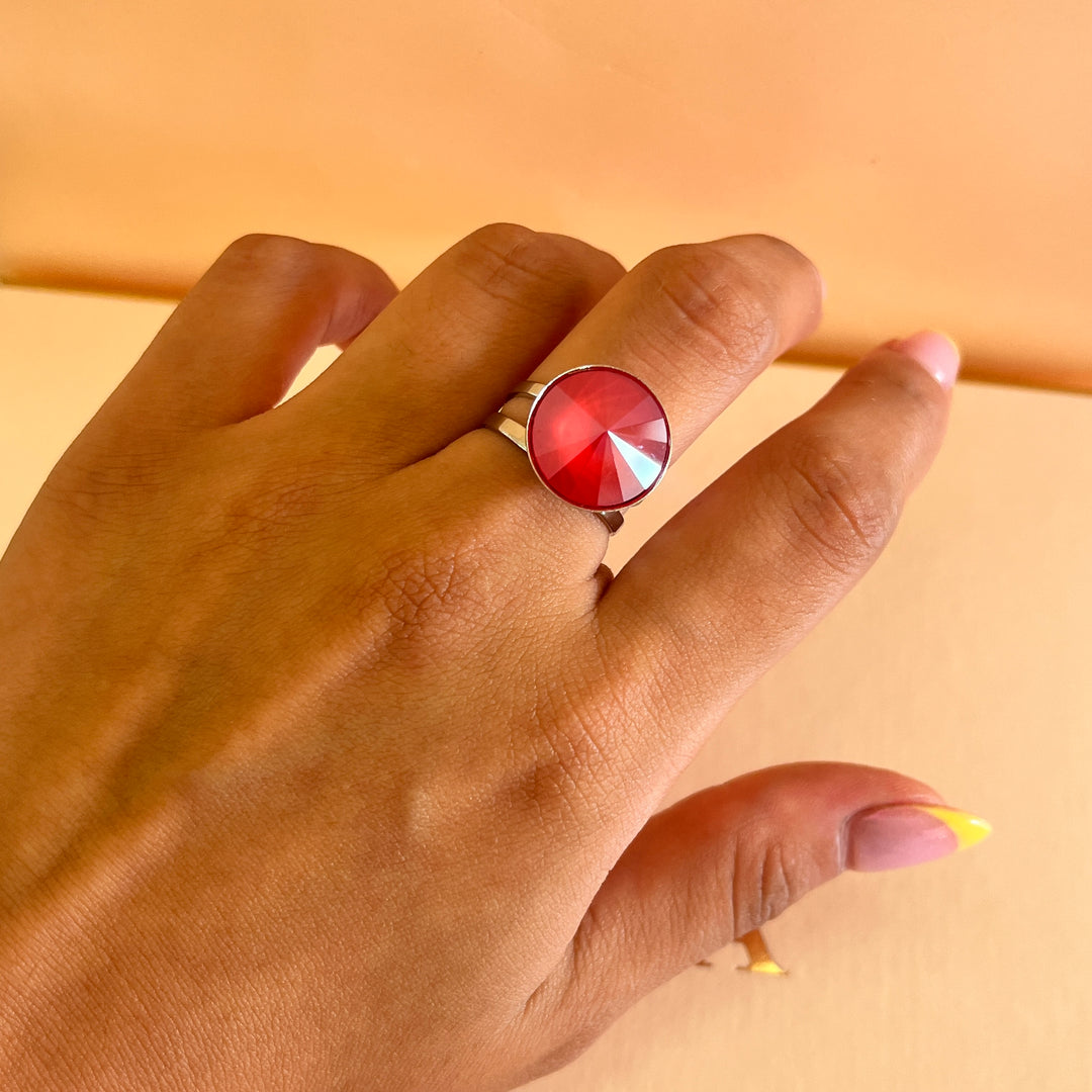 Red Swarovski crystals set