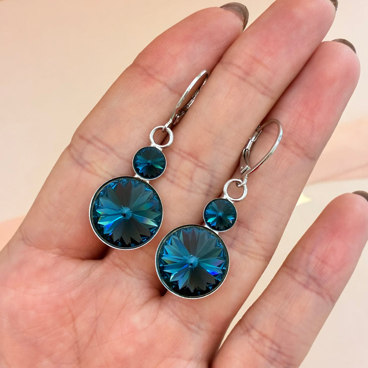 Navy blue Swarovski crystals set