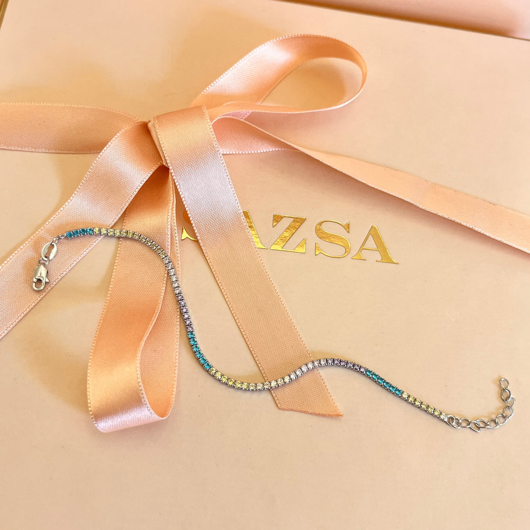 Pastel Multicolour zircone bracelet