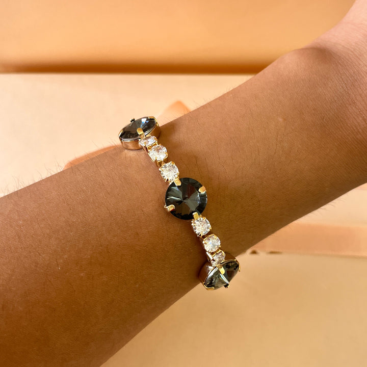 Grey preciosa crystals bracelet