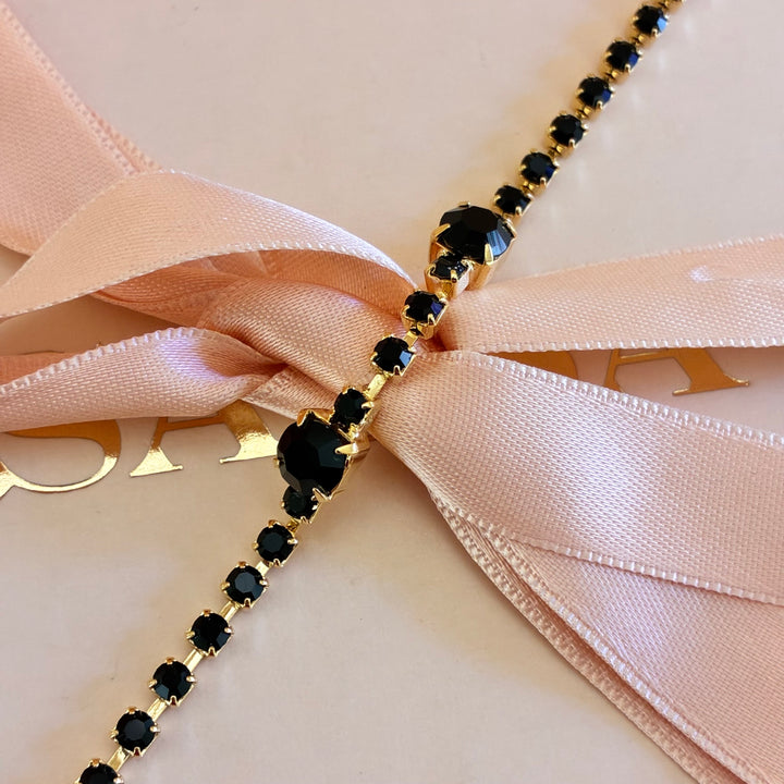 Black Preciosa crystals bracelet