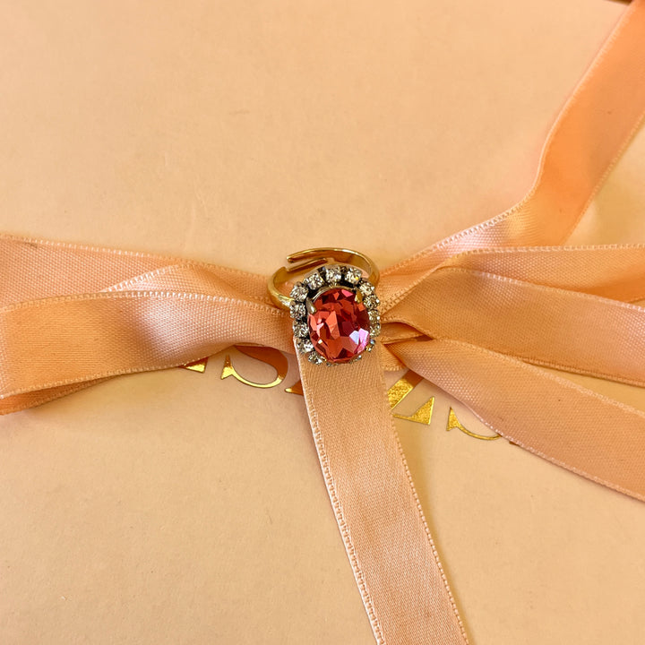 Fuchsia Swarovski crystals set