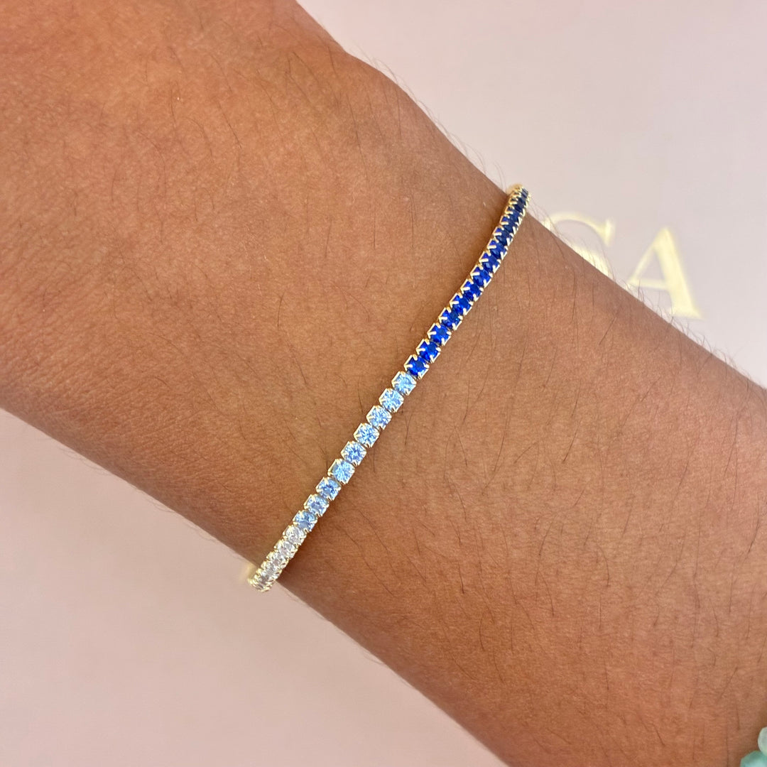 Navy blue Sterling sterling silver gold plated set