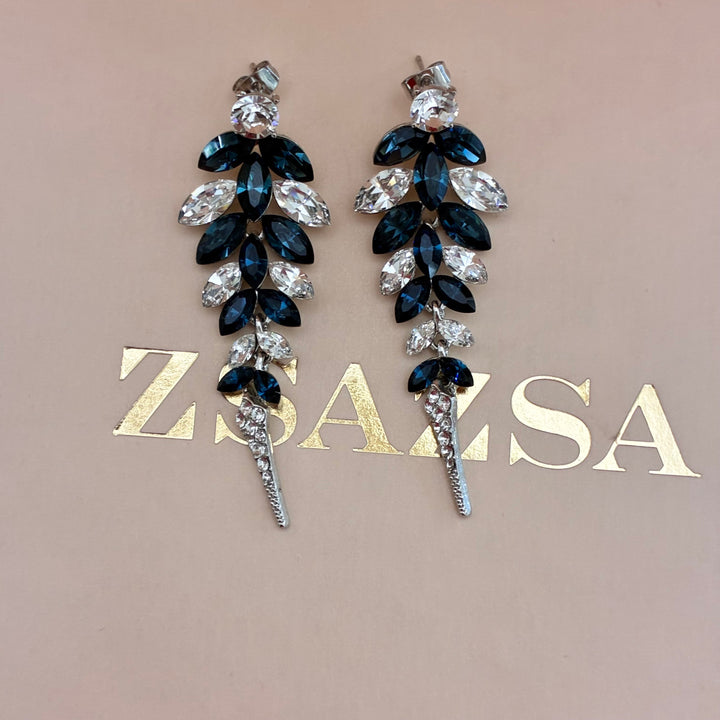 Marquise navy blue precios crystals set