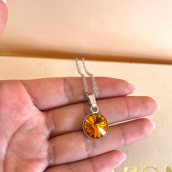 Topaz Swarovski crystals set