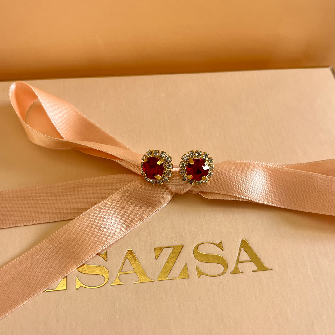 Red flower preciosa crystals set