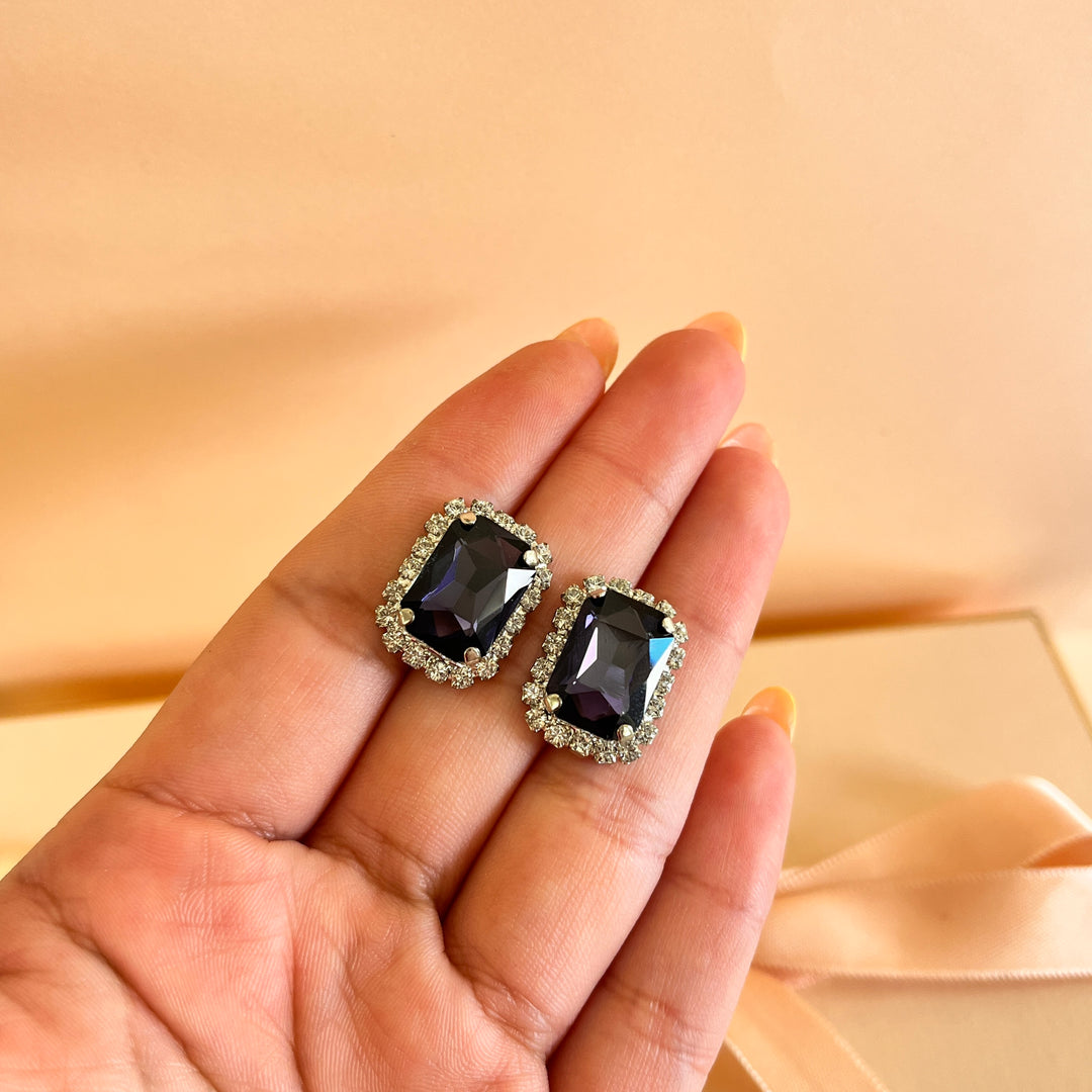 Purple rectangular Preciosa crystals set