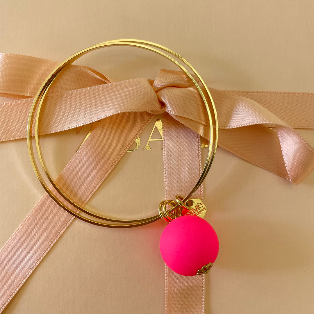 Neon ball summer bangle