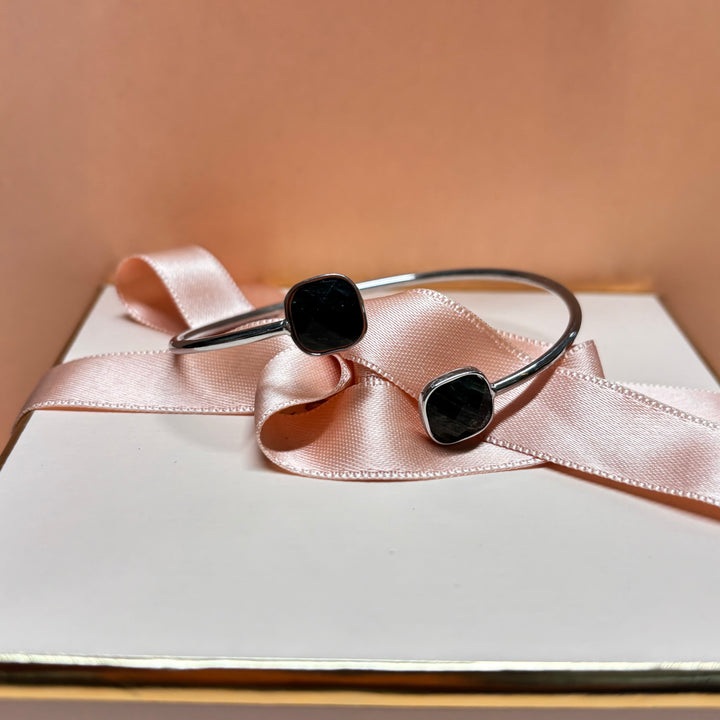 Dainty dark grey bangle