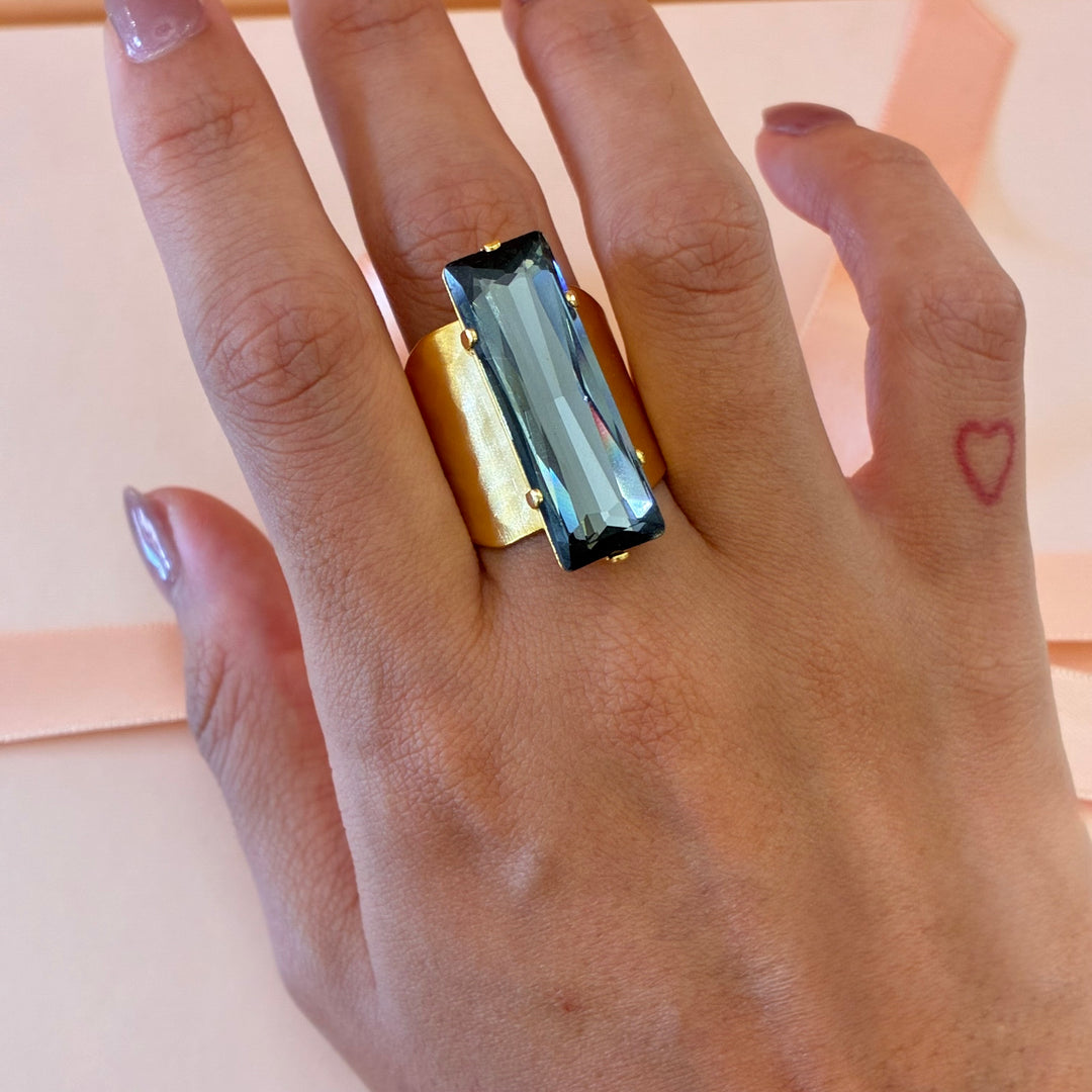 Handmade grey gold plated set