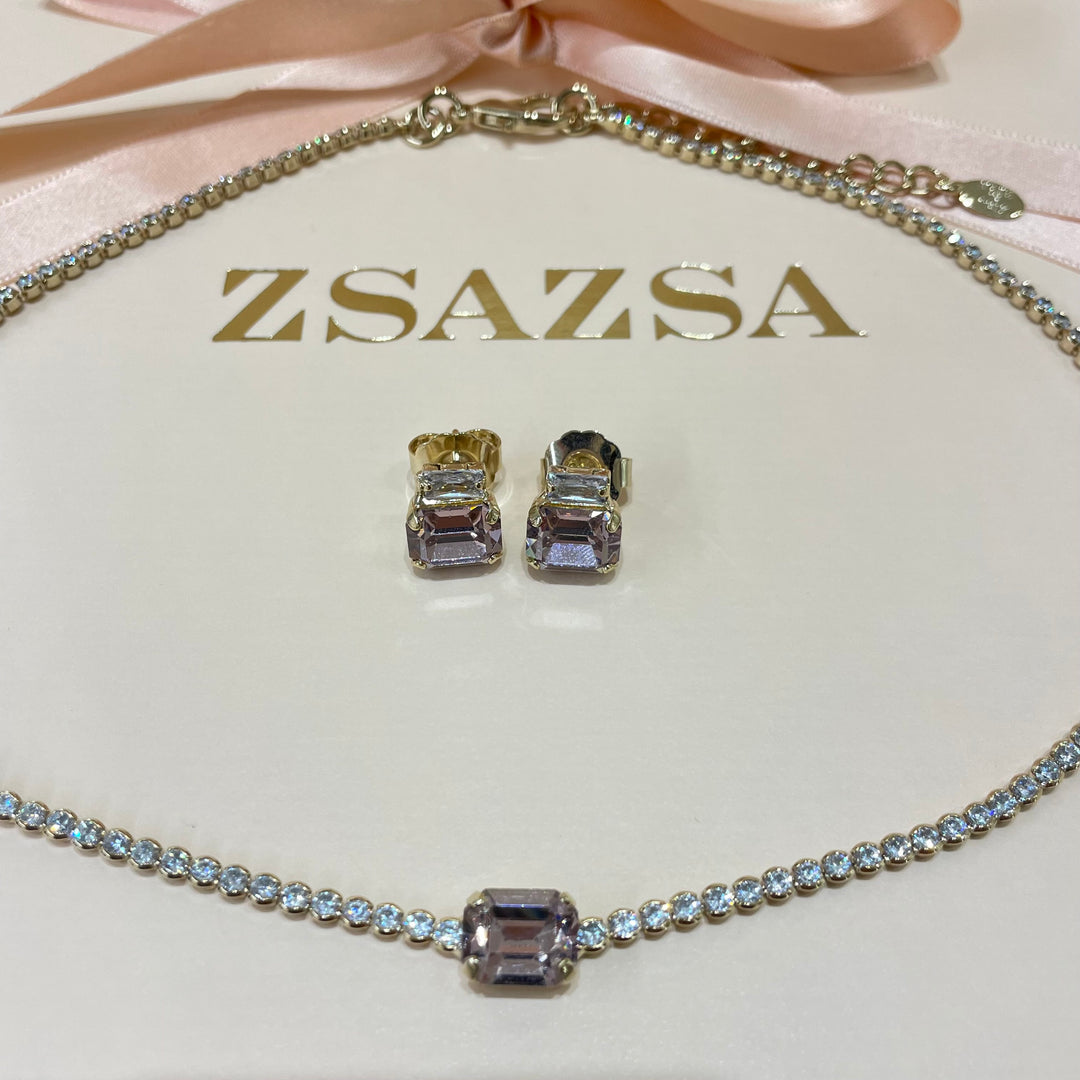 Classic mauve purple Swarovski Crystals set