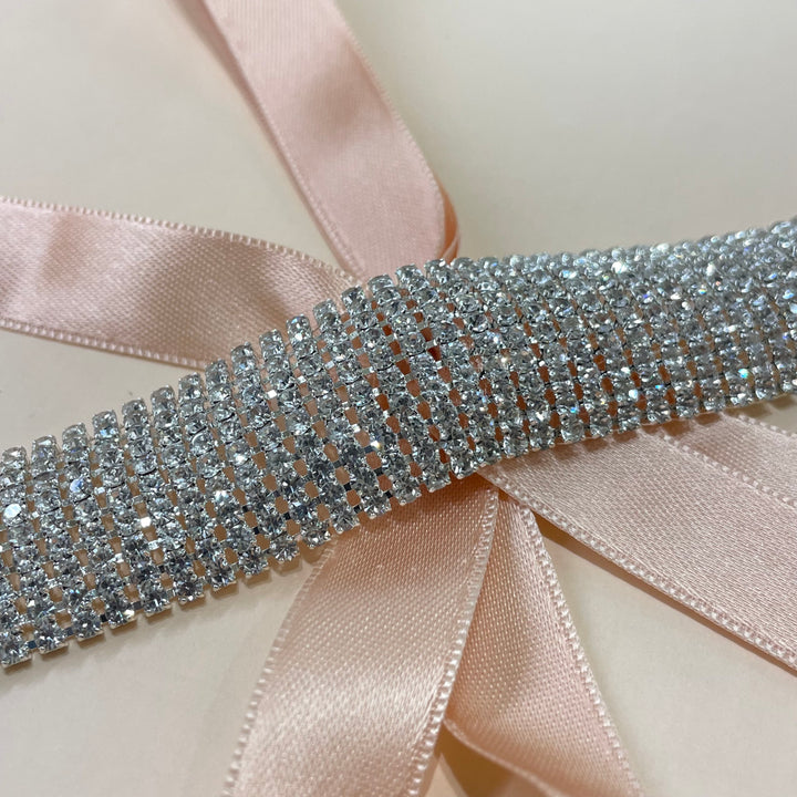 Rhinestone silver bracelet