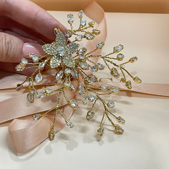 Stunning Swarovski and cubic zircone headpiece