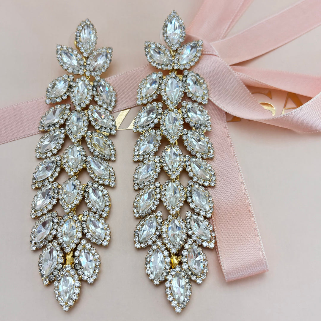 Long marquise earrings