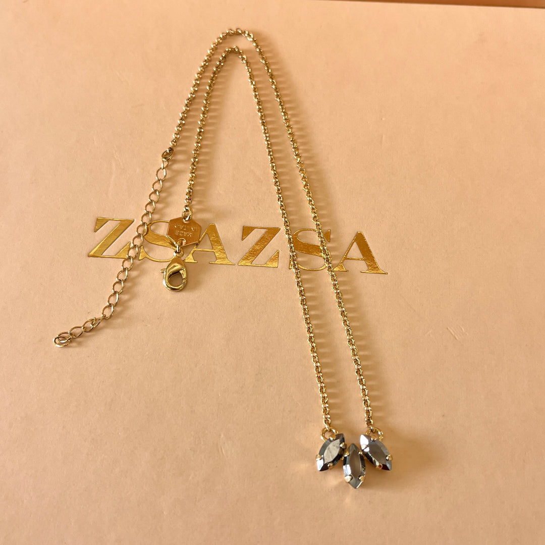 Grey marquise Swarovski Crystals set