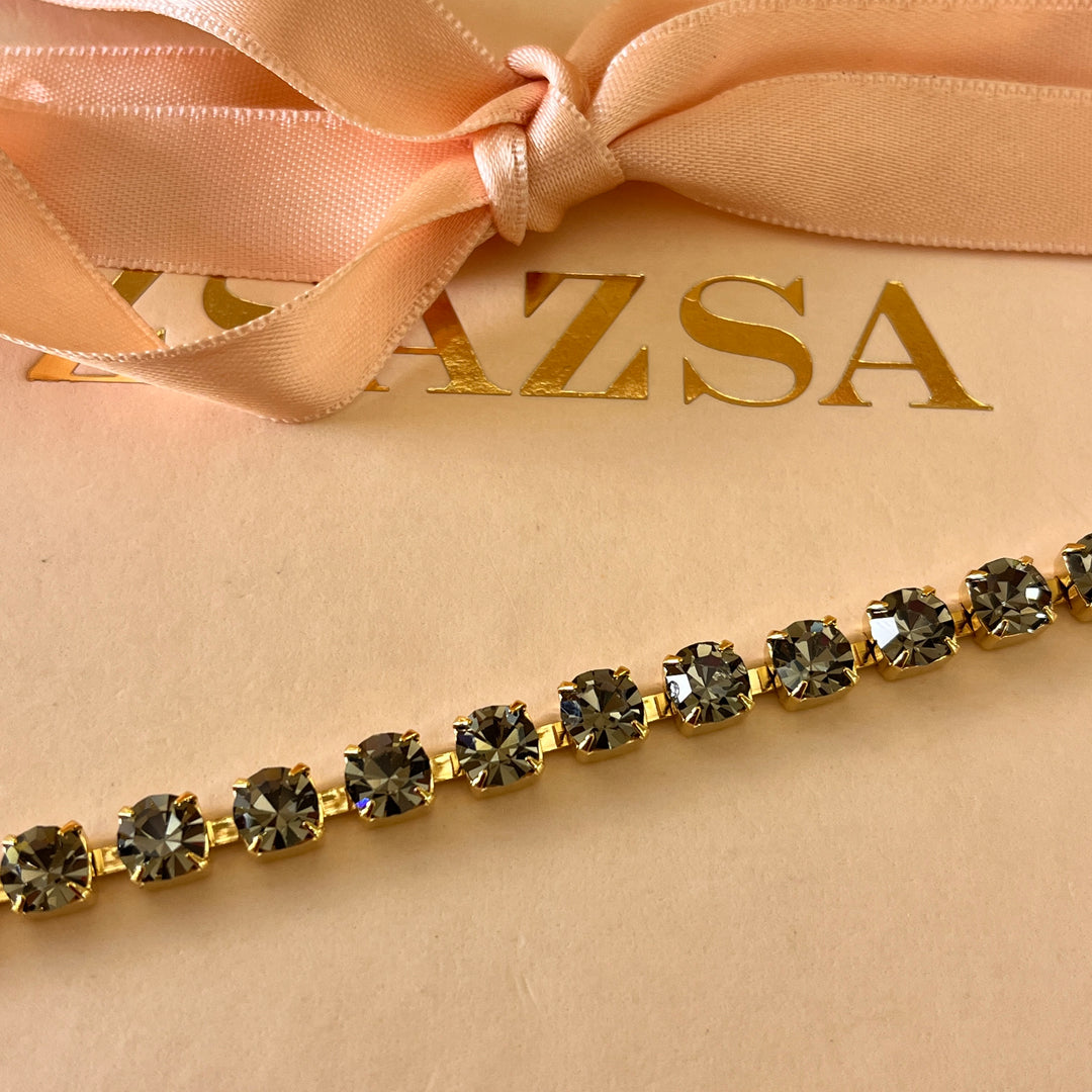 Grey preciosa crystals bracelet