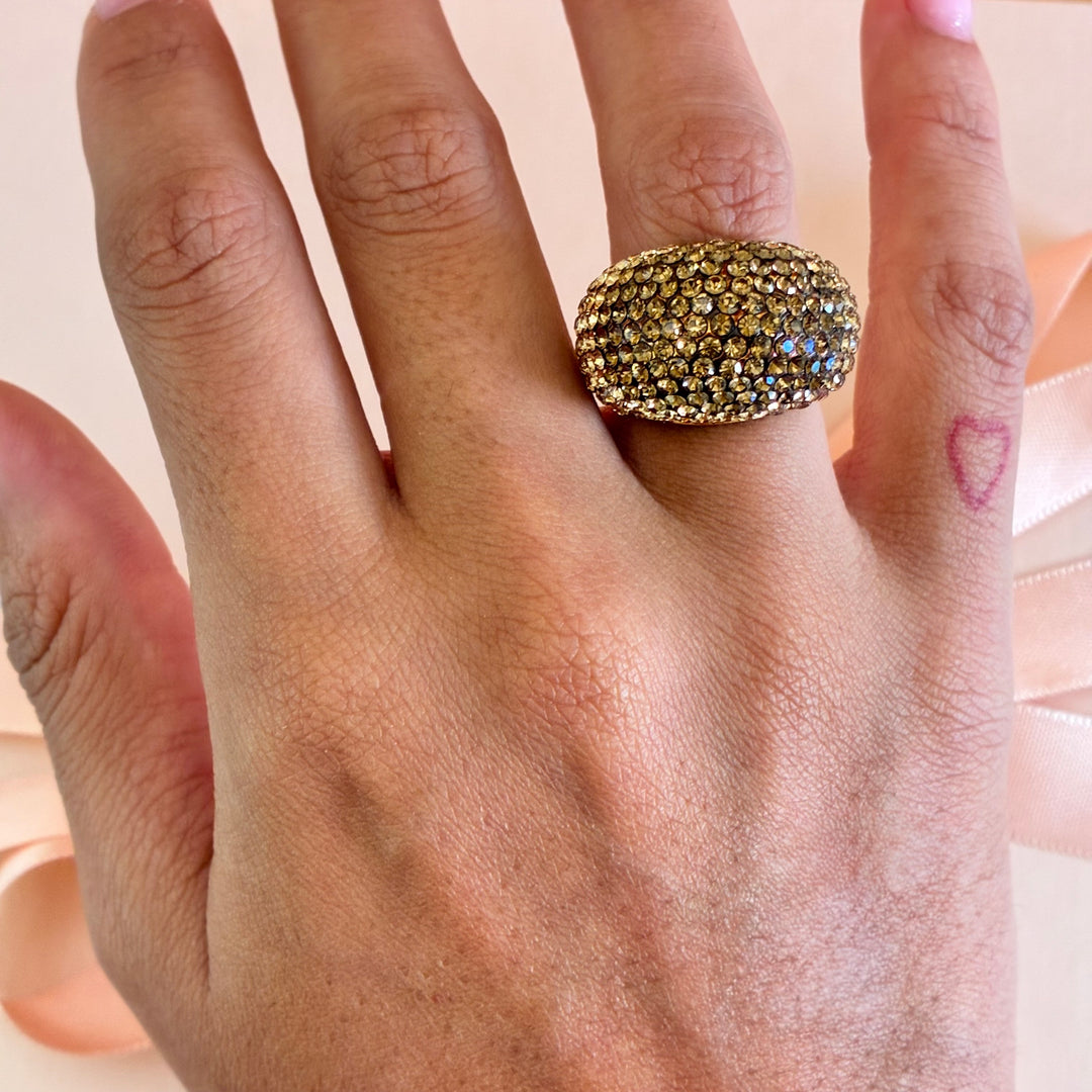 Bronze gold plated ring